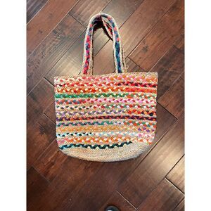 Jute Woven Large Beach Shoulder Shopping Travel Handbag Tote